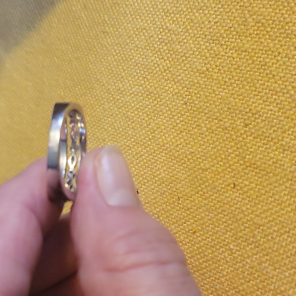 Simulated Diamond Band Ring - Picture 3 of 4